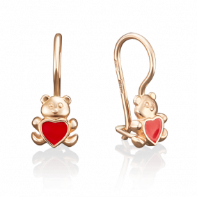 Золотые серьги Platina 02-3040-00-000-1110-25 с эмалью 02-3040-00-000-1110-25 фото