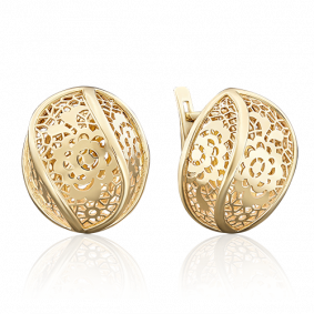 Серьги из лимонного золота Platina 02-3533-00-000-1130-48 02-3533-00-000-1130-48 фото