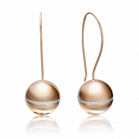 Серьги из комбинированного золота Platina 02-3554-00-401-1111-33 с фианитом 02-3554-00-401-1111-33 фото