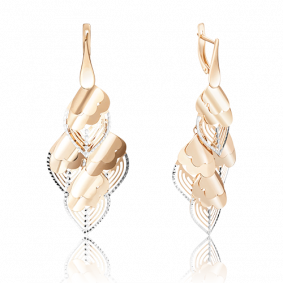 Золотые серьги Platina 02-3577-00-000-1110-04 02-3577-00-000-1110-04 фото