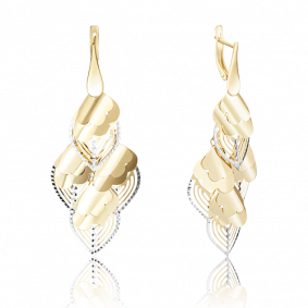 Серьги из лимонного золота Platina 02-3577-00-000-1130-04 02-3577-00-000-1130-04 фото