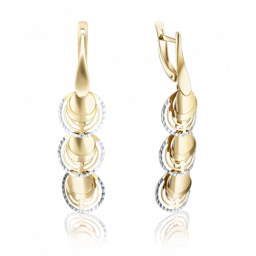Серьги из лимонного золота Platina 02-3578-00-000-1130-04 02-3578-00-000-1130-04 фото