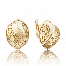 Серьги из лимонного золота Platina 02-3591-00-000-1130-48 02-3591-00-000-1130-48 фото