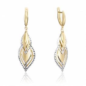 Серьги из лимонного золота Platina 02-3608-00-000-1130-04 02-3608-00-000-1130-04 фото