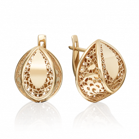 Серьги из лимонного золота Platina 02-3638-00-000-1130-48 02-3638-00-000-1130-48 фото