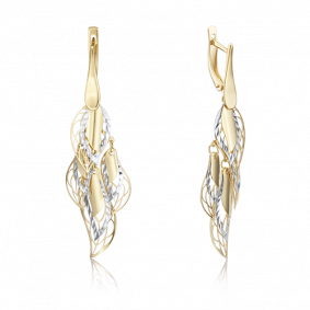 Серьги из лимонного золота Platina 02-3653-00-000-1130-48 02-3653-00-000-1130-48 фото