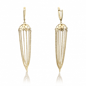Серьги из лимонного золота Platina 02-3676-00-000-1130-48 02-3676-00-000-1130-48 фото