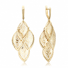 Серьги из лимонного золота Platina 02-3688-00-000-1130-48 02-3688-00-000-1130-48 фото