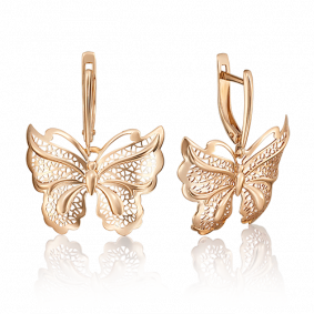 Золотые серьги Platina 02-3689-00-000-1110-65 02-3689-00-000-1110-65 фото