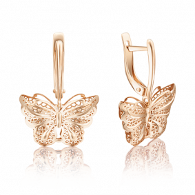 Золотые серьги Platina 02-3742-00-000-1110-65 02-3742-00-000-1110-65 фото