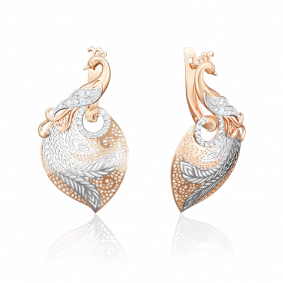 Золотые серьги Platina 02-3744-00-401-1110-48 с фианитом 02-3744-00-401-1110-48 фото