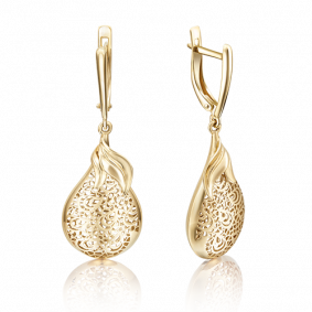 Серьги из лимонного золота Platina 02-3749-00-000-1130-48 02-3749-00-000-1130-48 фото