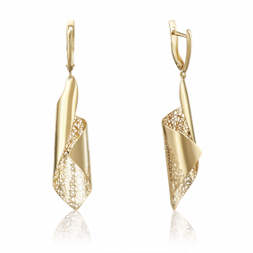 Серьги из лимонного золота Platina 02-3759-00-000-1130-48 02-3759-00-000-1130-48 фото