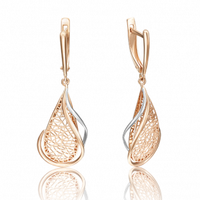 Золотые серьги Platina 02-3770-00-000-1110-65 02-3770-00-000-1110-65 фото