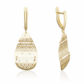 Серьги из лимонного золота Platina 02-3794-00-000-1130-65 02-3794-00-000-1130-65 фото