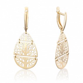 Серьги из лимонного золота Platina 02-3795-00-000-1130-65 02-3795-00-000-1130-65 фото