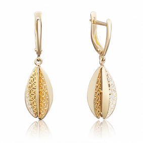 Серьги из лимонного золота Platina 02-3796-00-000-1130-48 02-3796-00-000-1130-48 фото