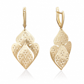 Серьги из лимонного золота Platina 02-3815-00-000-1130-65 02-3815-00-000-1130-65 фото