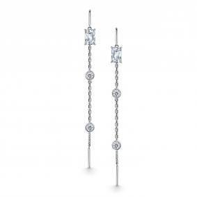 Серебряные серьги АЛЬКОР 02-3858/00КЦ-00 с фианитом 02-3858/00КЦ-00 фото