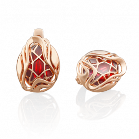 Золотые серьги Platina 02-3877-00-000-1110-25 с эмалью 02-3877-00-000-1110-25 фото