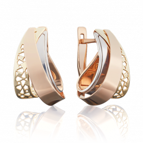 Серьги из комбинированного золота Platina 02-3904-00-000-1113-48 02-3904-00-000-1113-48 фото