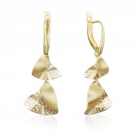 Серьги из лимонного золота Platina 02-3934-00-000-1130-48 02-3934-00-000-1130-48 фото