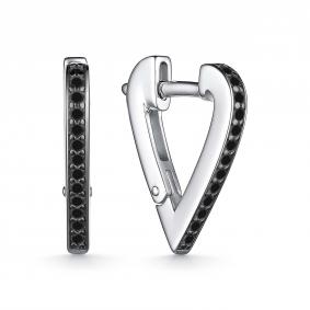 Серебряные серьги АЛЬКОР 02-3963/0КЦ1-17 с фианитом 02-3963/0КЦ1-17 фото