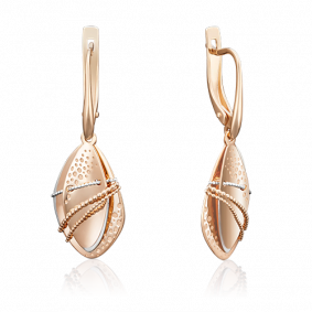 Золотые серьги Platina 02-3991-00-000-1110-42 02-3991-00-000-1110-42 фото