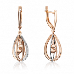 Золотые серьги Platina 02-3993-00-000-1110-65 02-3993-00-000-1110-65 фото