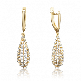 Серьги из лимонного золота Platina 02-3997-00-000-1130-48 02-3997-00-000-1130-48 фото