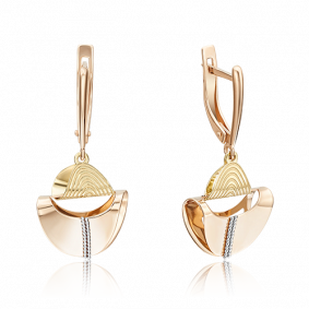 Серьги из комбинированного золота Platina 02-4011-00-000-1113-65 02-4011-00-000-1113-65 фото