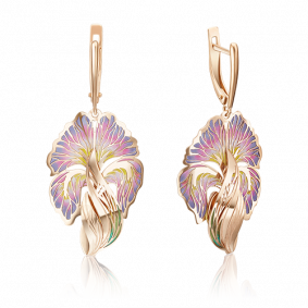 Золотые серьги Platina 02-4028-00-000-1110-48 с эмалью 02-4028-00-000-1110-48 фото