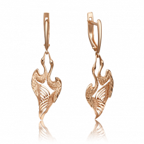 Золотые серьги Platina 02-4050-01-000-1110-65 с эмалью 02-4050-01-000-1110-65 фото