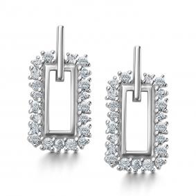 Серебряные серьги АЛЬКОР 02-4057/00КЦ-00 с фианитом 02-4057/00КЦ-00 фото