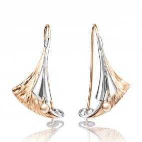 Серьги из комбинированного золота Platina 02-4059-00-000-1111-48 02-4059-00-000-1111-48 фото