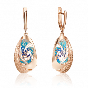 Золотые серьги Platina 02-4071-00-000-1110-59 с эмалью 02-4071-00-000-1110-59 фото