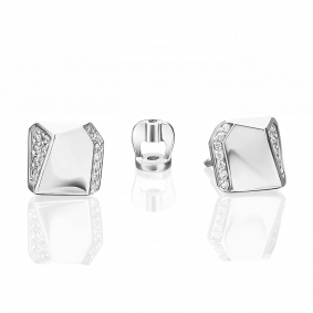Серьги из белого золота Platina 02-4080-00-101-1120-30 с бриллиантом 02-4080-00-101-1120-30 фото