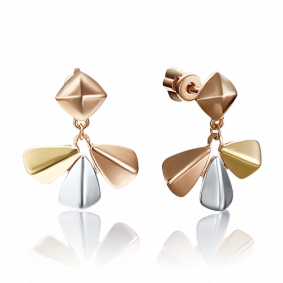 Серьги из комбинированного золота Platina 02-4106-00-000-1140-65 02-4106-00-000-1140-65 фото