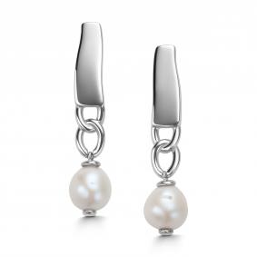 Серебряные серьги АЛЬКОР 02-4116/00ЖБ-00 с жемчугом 02-4116/00ЖБ-00 фото