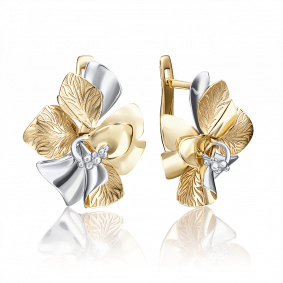 Серьги из лимонного золота Platina 02-4153-00-000-1130-48 02-4153-00-000-1130-48 фото