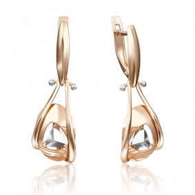 Серьги из комбинированного золота Platina 02-4191-00-000-1111-48 02-4191-00-000-1111-48 фото