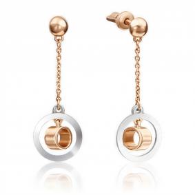 Серьги из комбинированного золота Platina 02-4211-00-000-1111-42 02-4211-00-000-1111-42 фото