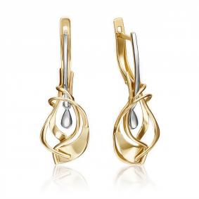 Серьги из комбинированного золота Platina 02-4245-00-000-1121-48 02-4245-00-000-1121-48 фото