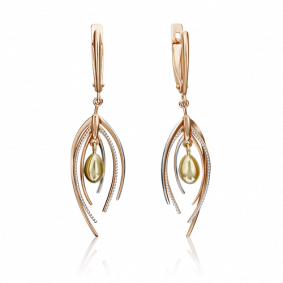 Серьги из комбинированного золота Platina 02-4275-00-000-1113-42 02-4275-00-000-1113-42 фото