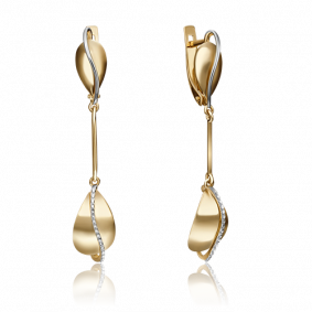 Серьги из лимонного золота Platina 02-4278-00-000-1130-63 02-4278-00-000-1130-63 фото