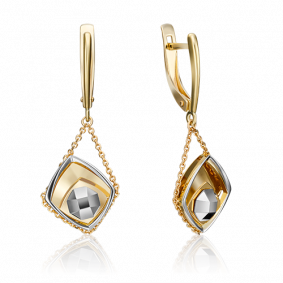 Серьги из комбинированного золота Platina 02-4285-00-000-1121-66 02-4285-00-000-1121-66 фото