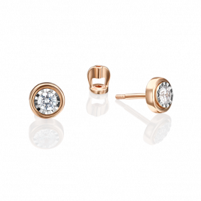 Серьги из комбинированного золота Platina 02-4303-00-101-1111-30 с бриллиантом 02-4303-00-101-1111-30 фото