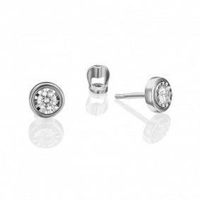 Серьги из белого золота Platina 02-4303-00-101-1120-30 с бриллиантом 02-4303-00-101-1120-30 фото
