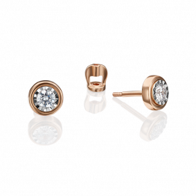 Серьги из комбинированного золота Platina 02-4303-00-501-1111-38 с фианитом 02-4303-00-501-1111-38 фото