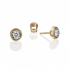 Серьги из комбинированного золота Platina 02-4303-00-501-1121-38 с фианитом 02-4303-00-501-1121-38 фото